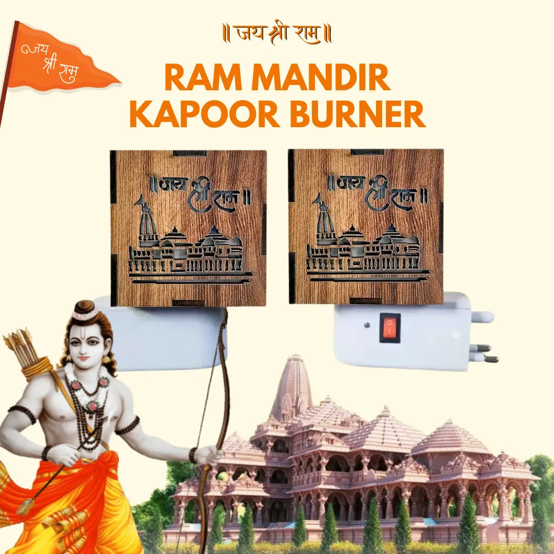3-IN-1 Ayodhya Ram Mandir Electric Kapoor Burner & Night lamp