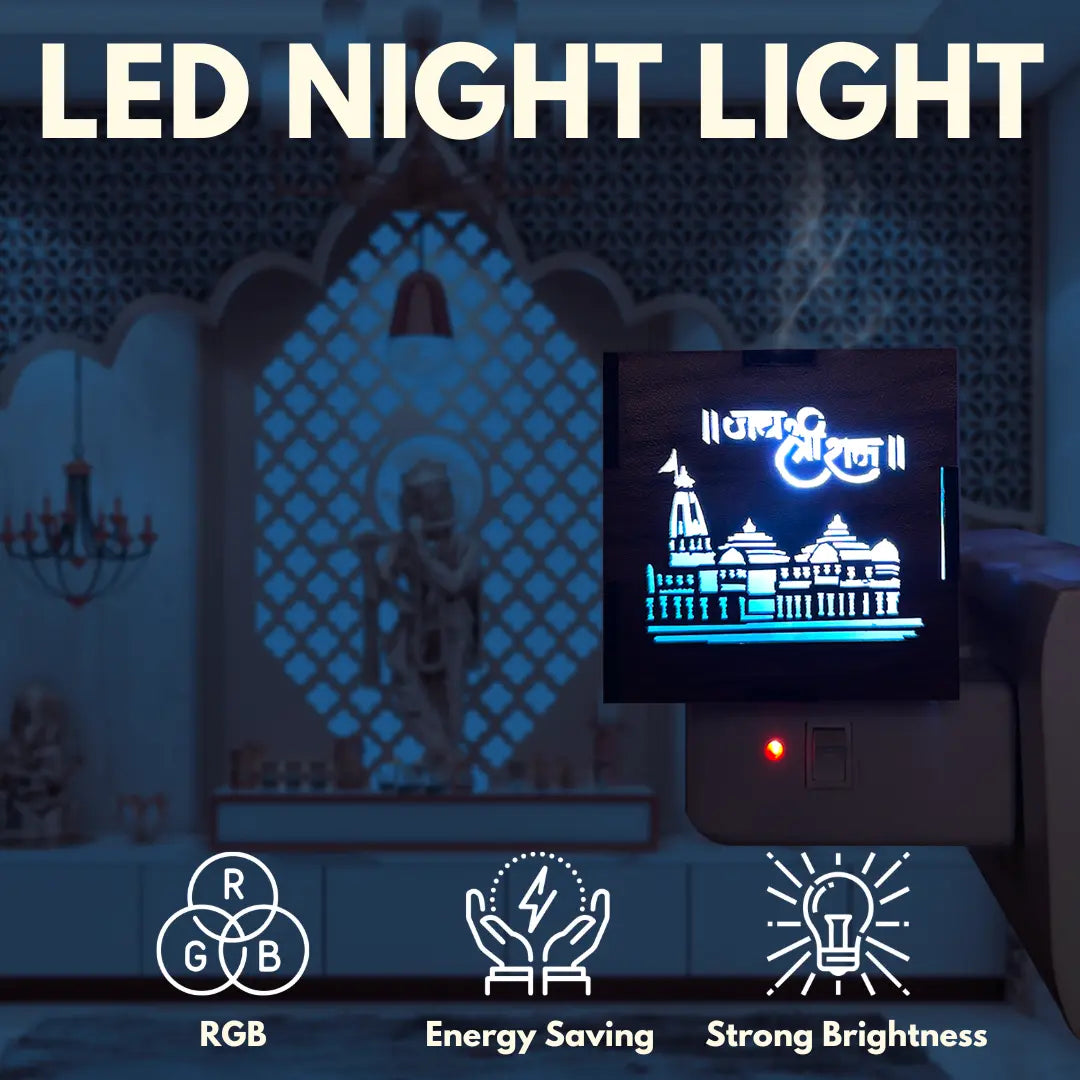 3-IN-1 Ayodhya Ram Mandir Electric Kapoor Burner & Night lamp