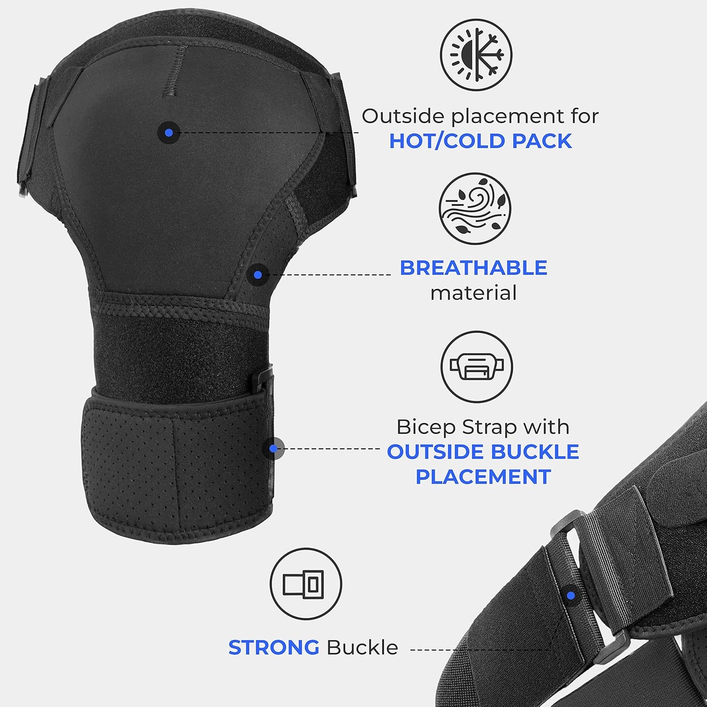 ShoulderShield™ - Shoulder Brace for Shoulder Pain Relief, Support and Compression